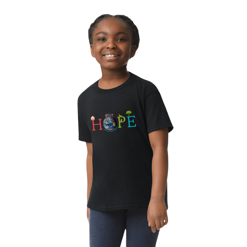 Youth “HOPE Here On Planet Earth” T-Shirt in Black