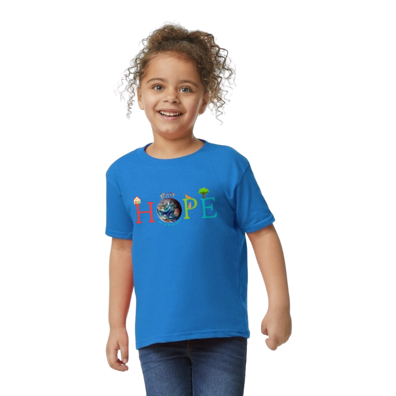 Youth “HOPE Here On Planet Earth” T-Shirt in Royal Blue