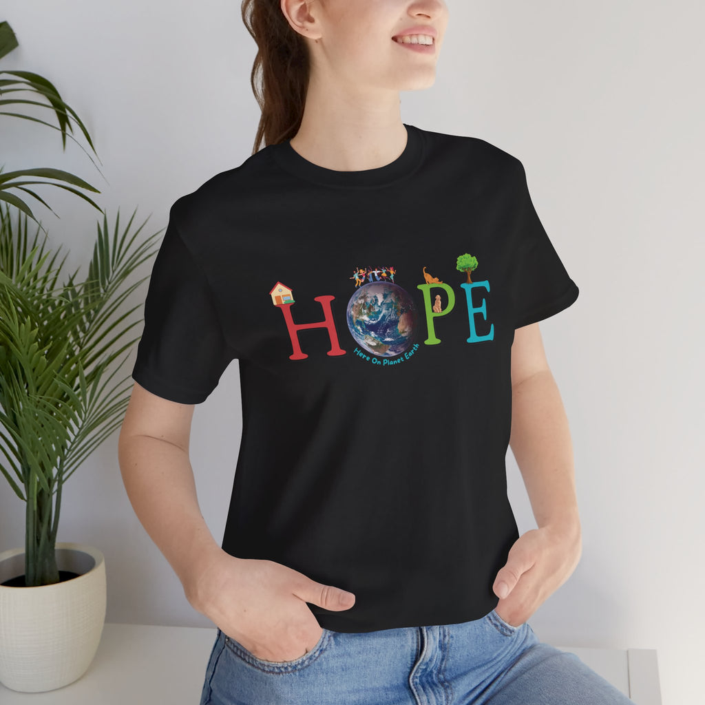 HOPE Tee — Here On Planet Earth in Black