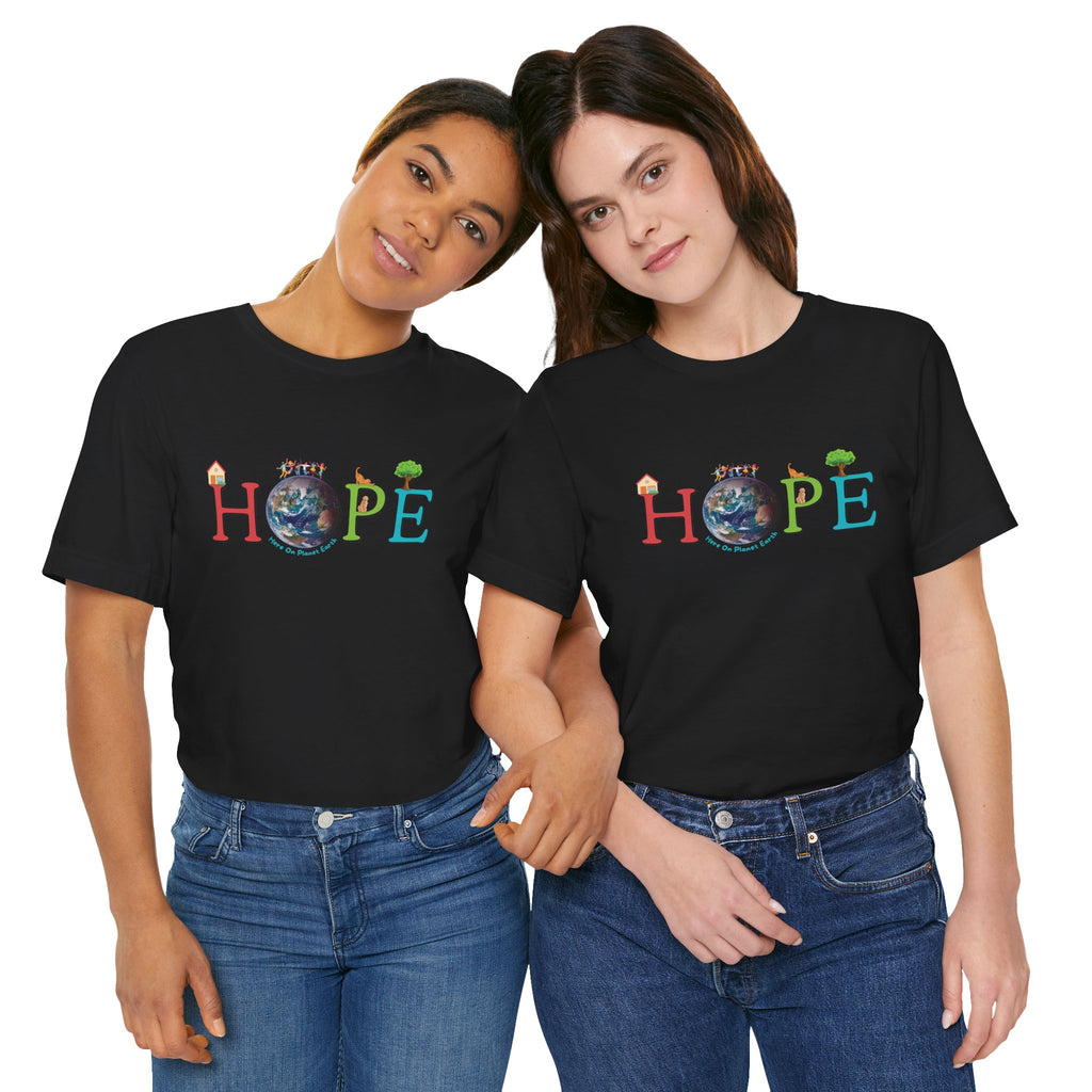 HOPE Tee — Here On Planet Earth in Black