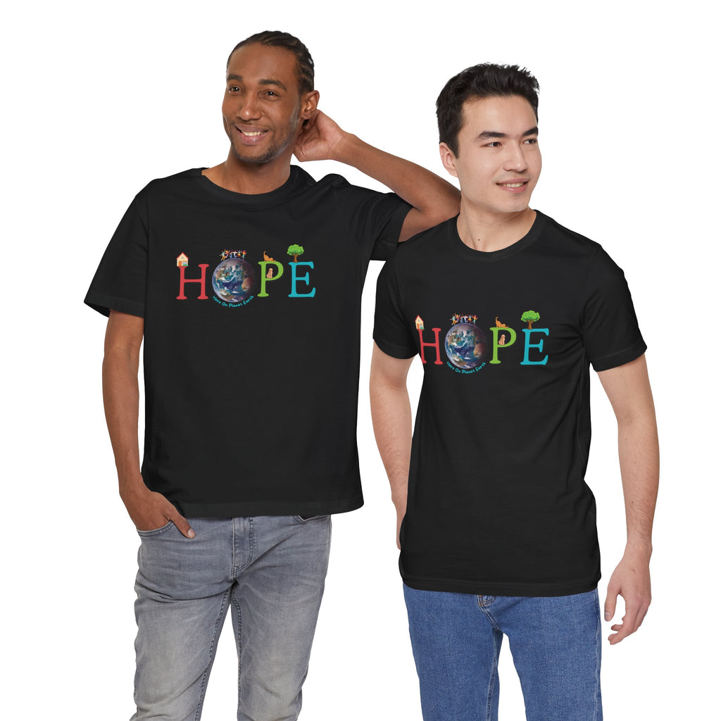HOPE Tee — Here On Planet Earth in Black