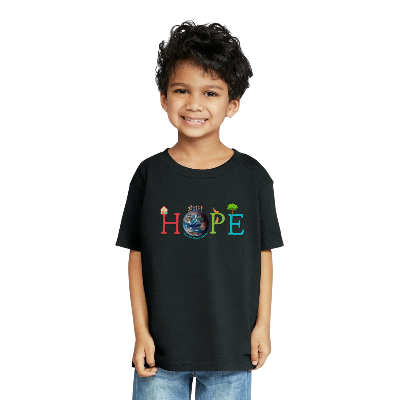 Youth “HOPE Here On Planet Earth” T-Shirt in Black