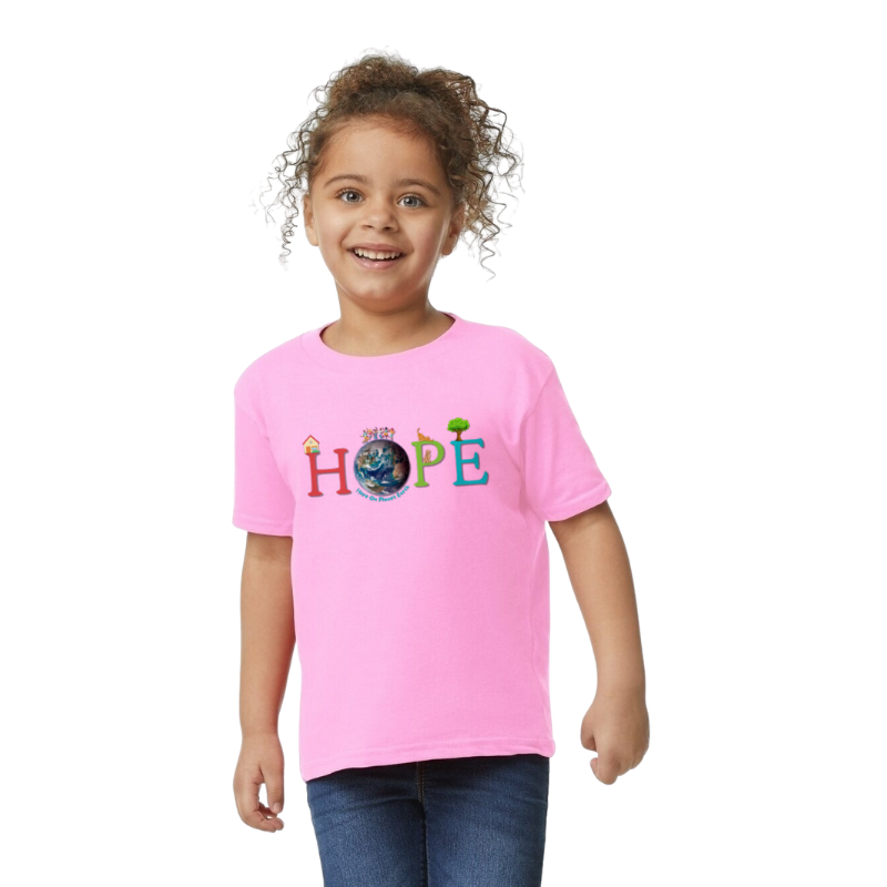 Youth “HOPE Here On Planet Earth” T-Shirt in Pink