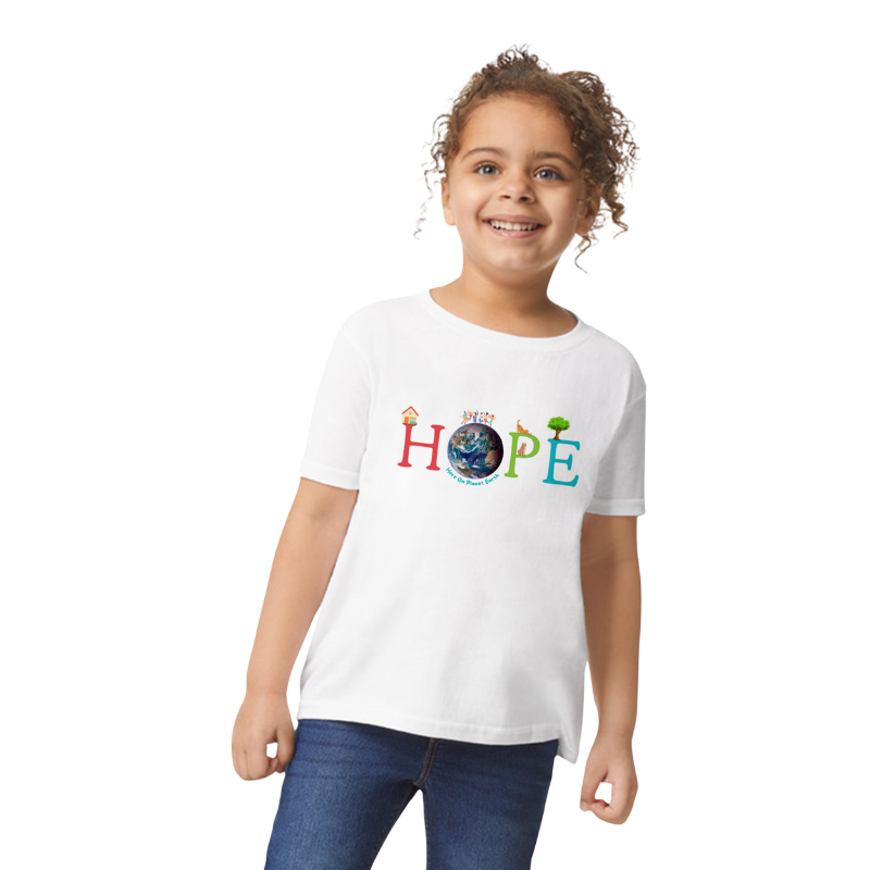 Youth “HOPE Here On Planet Earth” T-Shirt in White