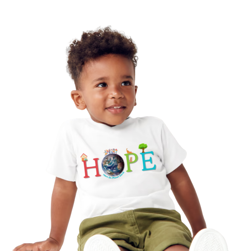 Youth “HOPE Here On Planet Earth” T-Shirt in White